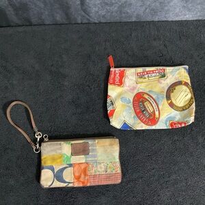 Lot of 2 - Coach patchwork wristlet | Estée Lauder Travel Makeup Bag